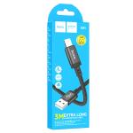 Кабель USB HOCO X91 Radiance USB - Lightning, 2.4А, 3 м, черный