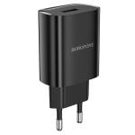 Сетевое зарядное устройство BOROFONE BN1 Innovative 1xUSB, 2.1A, черный