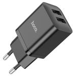 Сетевое зарядное устройство HOCO N25 Maker 2xUSB, 2.1A, 10W, черный