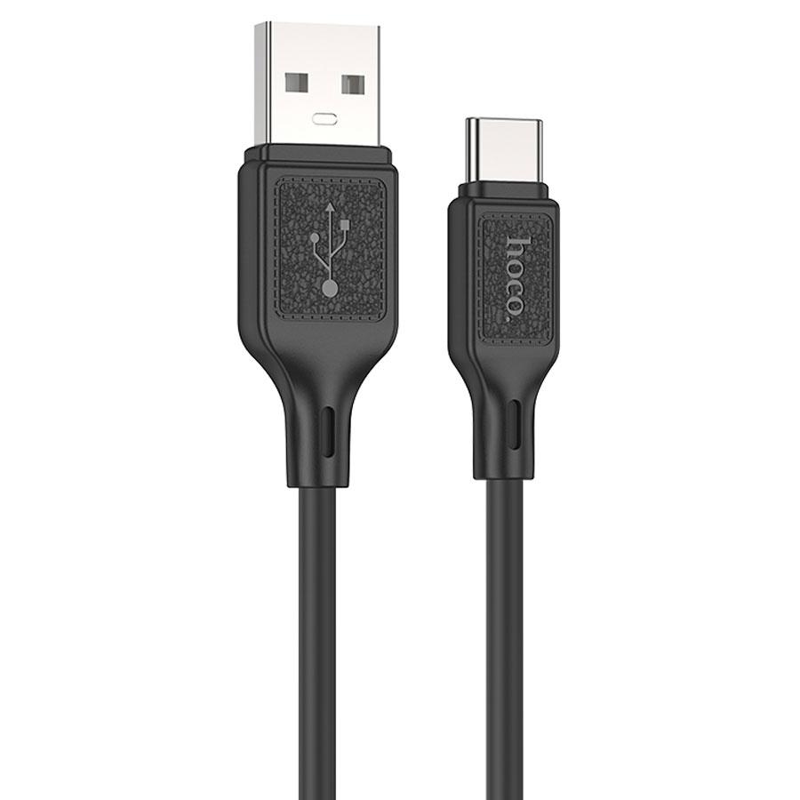 Кабель USB HOCO X90 Cool USB - Type-C, 2.4А, 1 м, черный