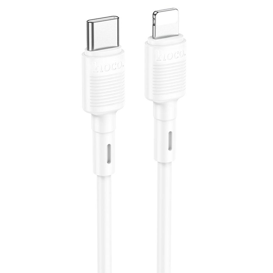 Кабель USB-C HOCO X83 Victory Type-C - Lightning, 20W, 1 м, белый