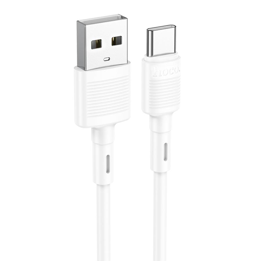 Кабель USB HOCO X83 Victory USB - Type-C, 3A, 1 м, белый