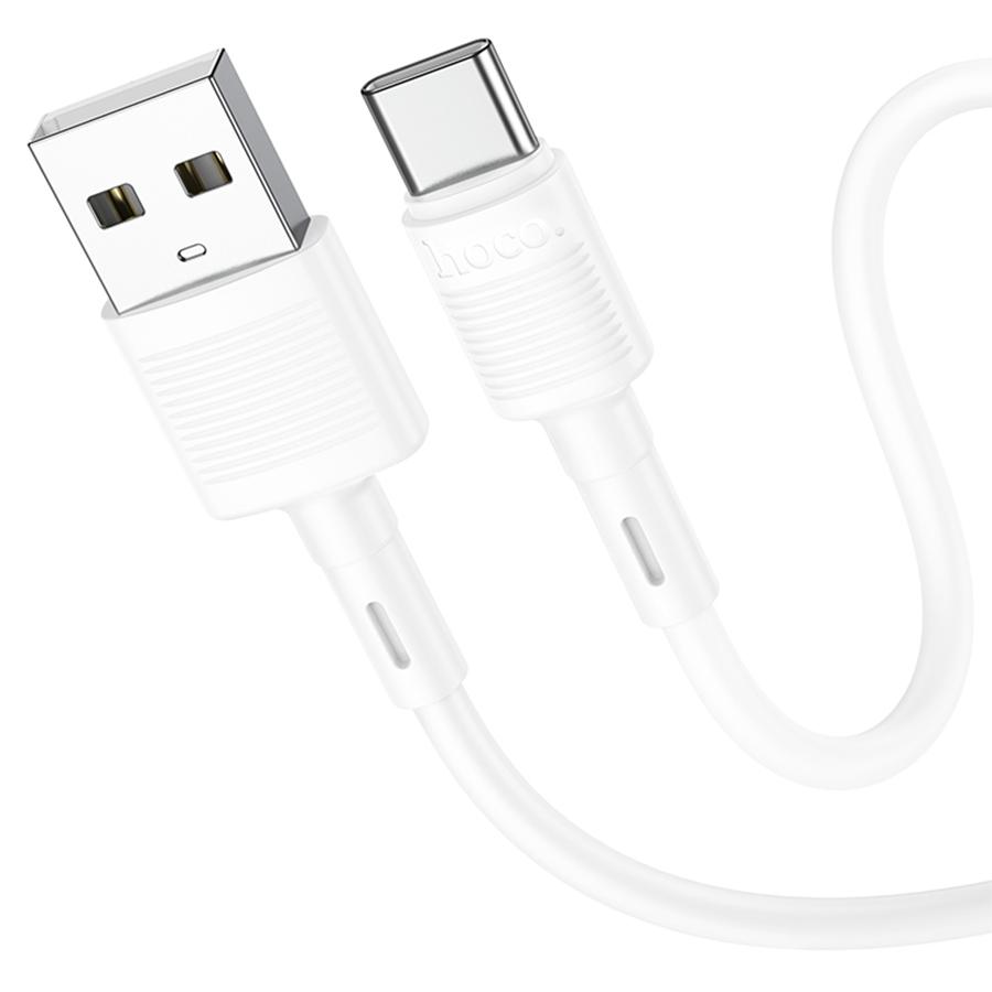 Кабель USB HOCO X83 Victory USB - Type-C, 3A, 1 м, белый