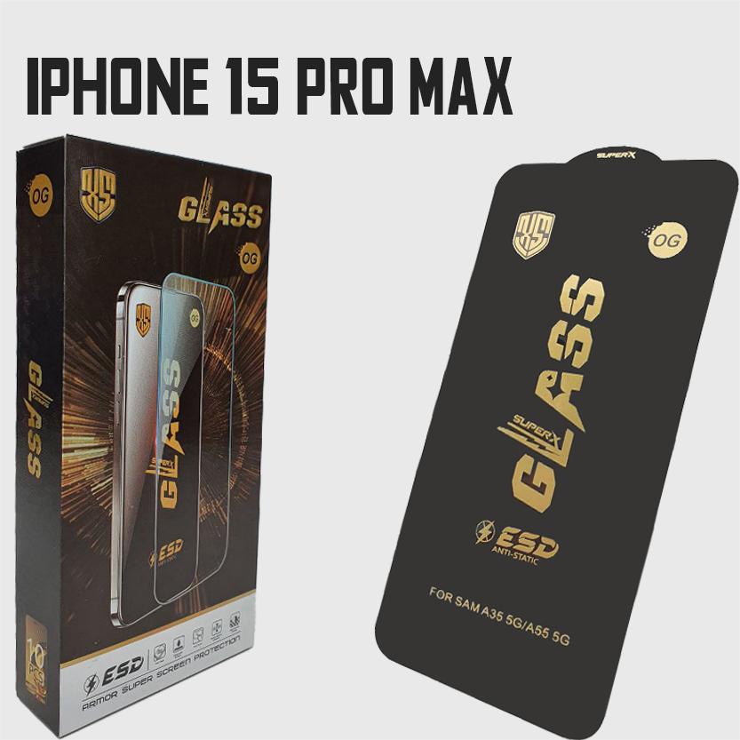 Защитное стекло OG ESD Антистатик Glass для iPhone 15 Pro Max (цена за 1шт,заказ от 10шт)