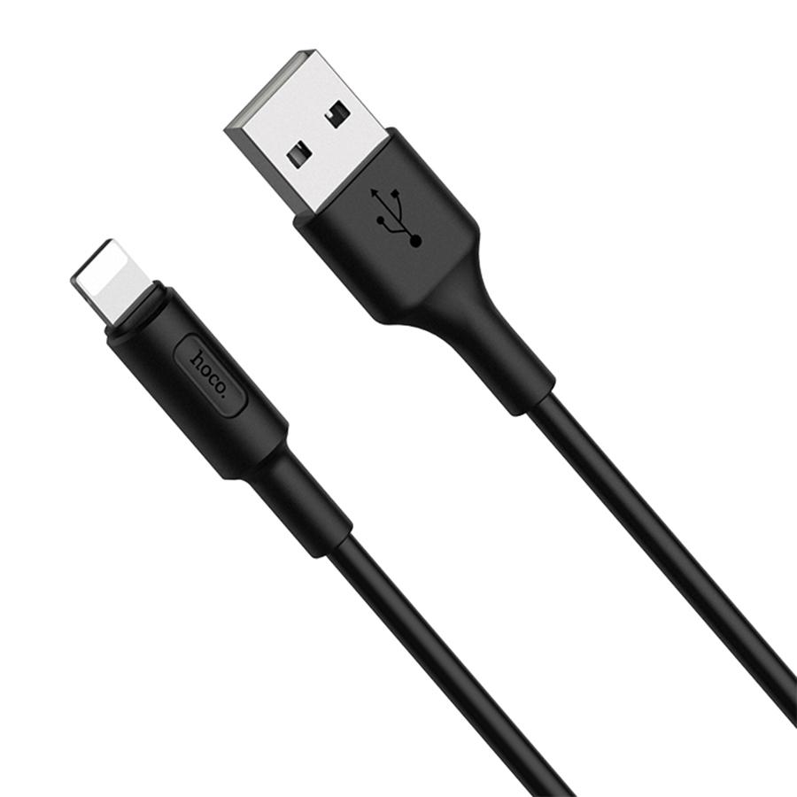 Кабель USB HOCO X25 Soarer USB - Lightning, 2А, 1 м, черный