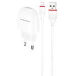 Сетевое зарядное устройство BOROFONE BA49A Vast 1xUSB с Кабелем USB - Lightning, 2.1A, белый