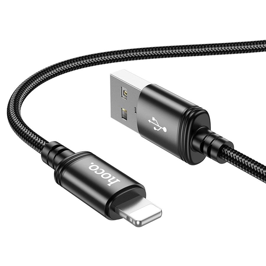 Кабель USB HOCO X91 Radiance USB - Lightning, 2.4А, 3 м, черный