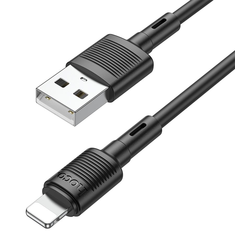 Кабель USB HOCO X83 Victory USB - Lightning, 2.4А, 1 м, черный