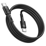 Кабель USB-C HOCO X83 Victory Type-C - Type-C, 60W, 1 м, черный