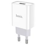 Сетевое зарядное устройство HOCO C81A Asombroso single 1xUSB, 2.1A, 10W, белый