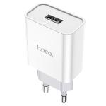 Сетевое зарядное устройство HOCO C81A Asombroso single 1xUSB, 2.1A, 10W, белый