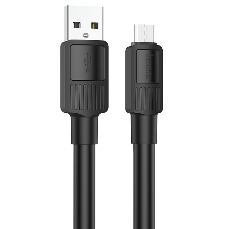 Кабель USB HOCO X84 Solid USB - MicroUSB, 2.4А, 1 м, черный