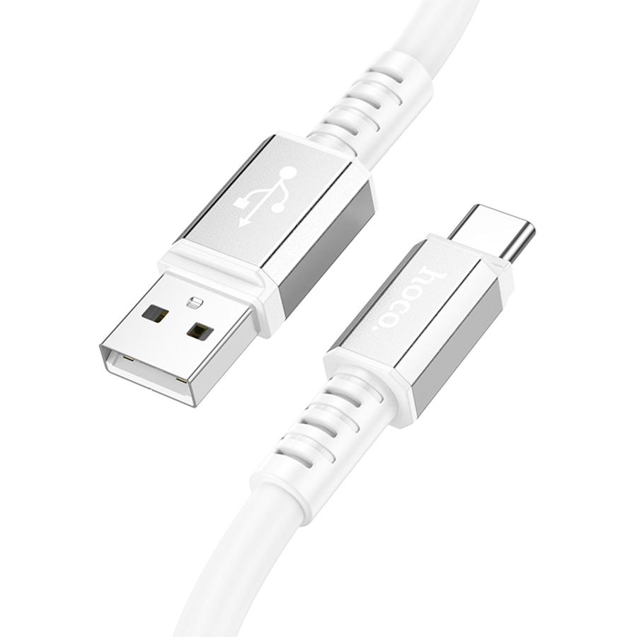 Кабель USB HOCO X85 Strength USB - Type-C, 3A, 1 м, белый