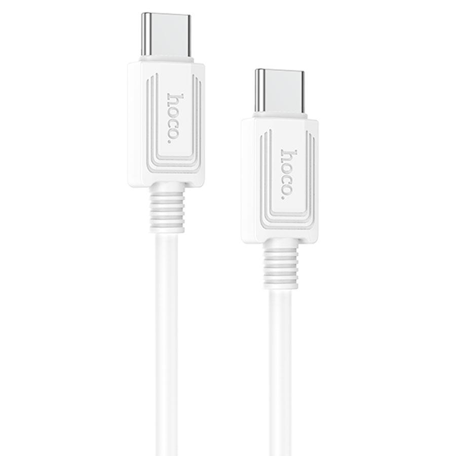 Кабель USB-C HOCO X73 Type-C - Type-C, 60W, 1 м, белый