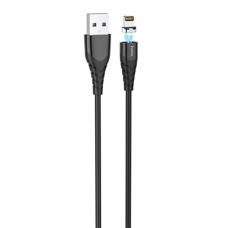 Кабель USB HOCO X63 Racer USB - Lightning магнитный, 2.4А, 1 м, черный