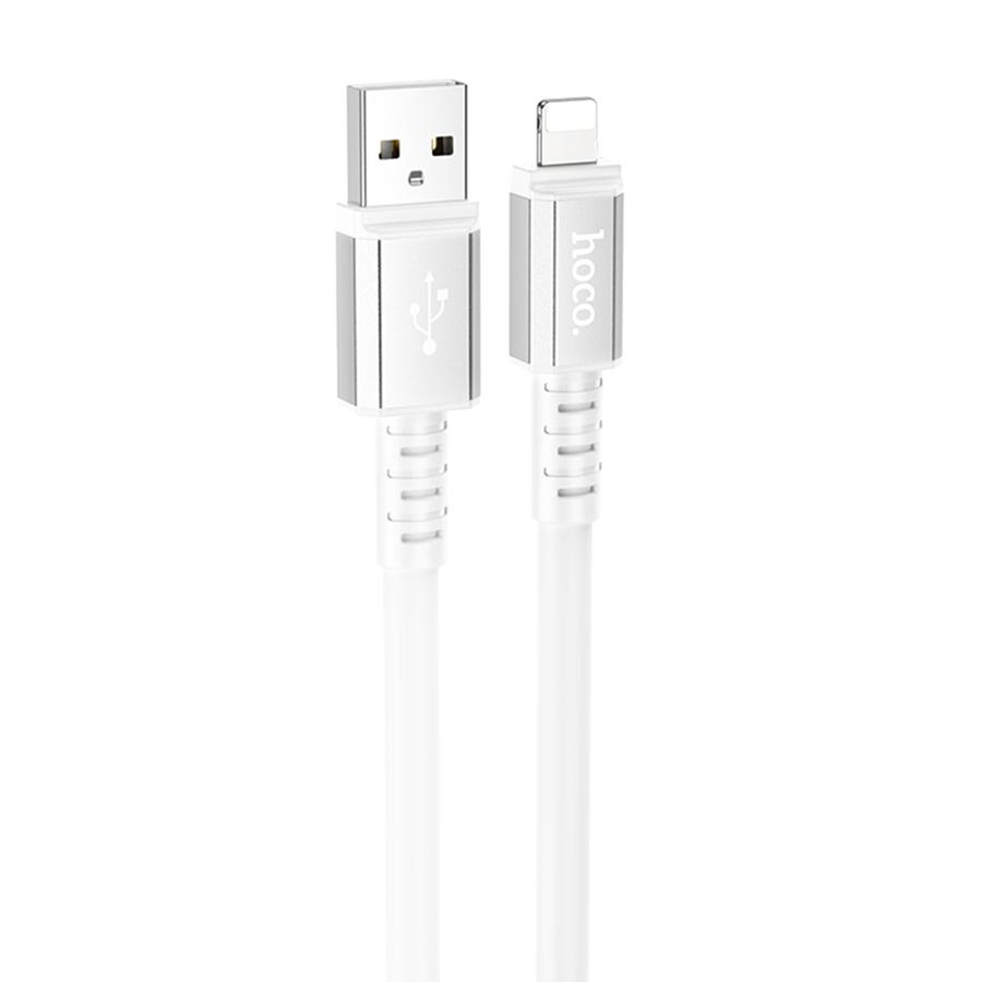 Кабель USB HOCO X85 Strength USB - Lightning, 2.4А, 1 м, белый