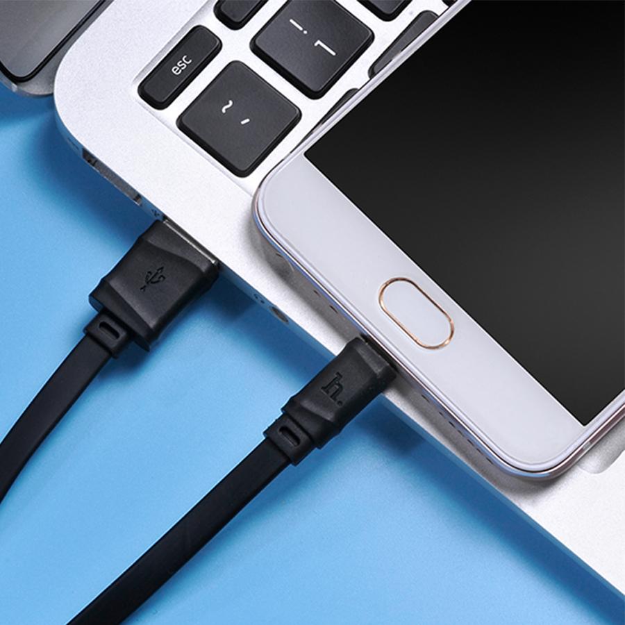 Кабель USB HOCO X5 Bambo USB - MicroUSB, 2.4А, 1 м, черный