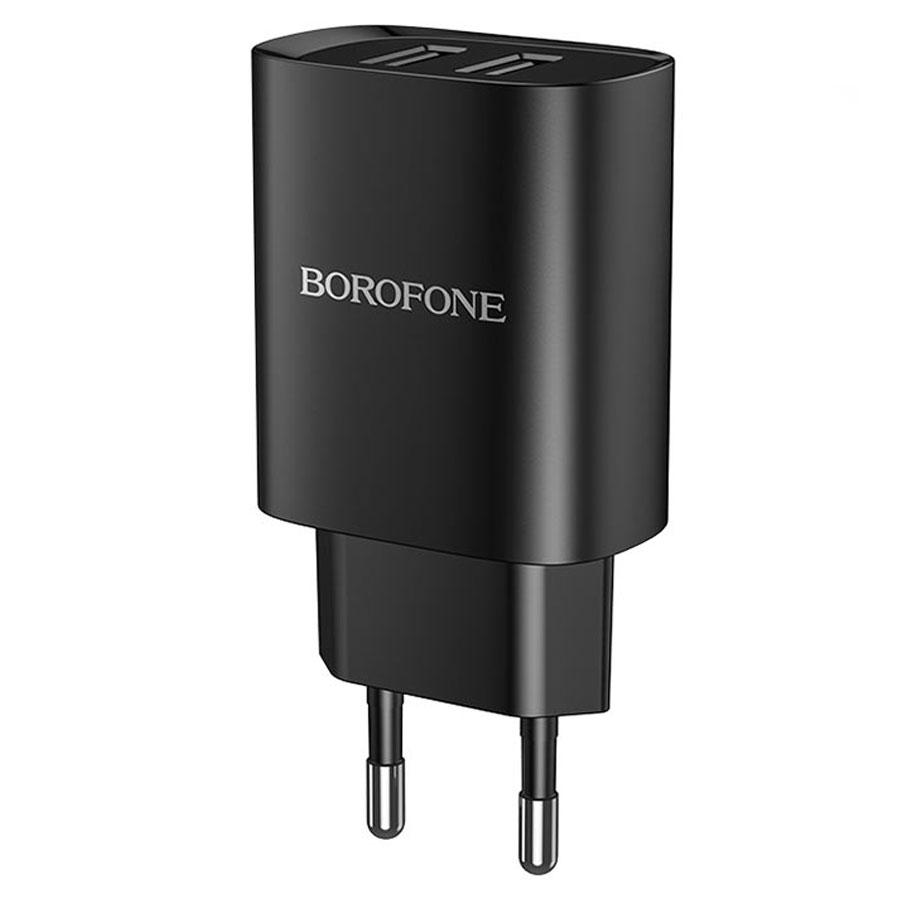 Сетевое зарядное устройство BOROFONE BN2 super fast 2xUSB, 2.1A, черный