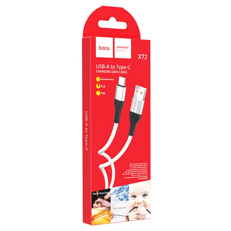 Кабель USB HOCO X72 Creator USB - Type-C, 3A, 1 м, белый