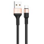 Кабель USB HOCO X26 Xpress USB - Type-C, 2А, 1 м, черный+золотой