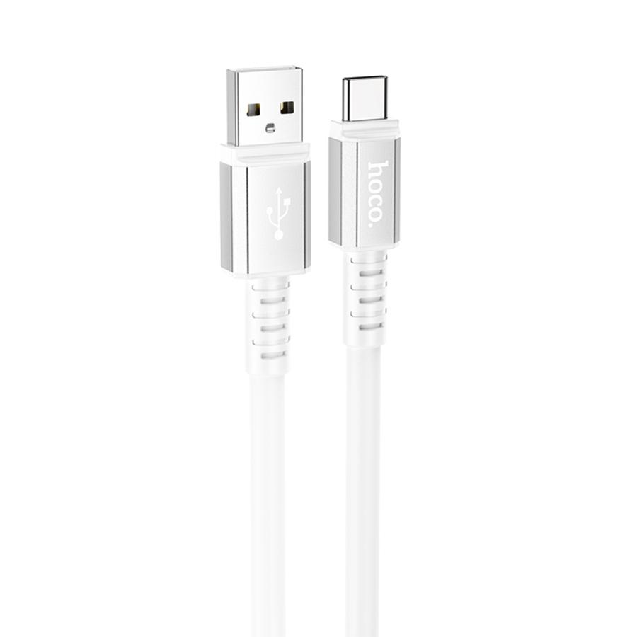 Кабель USB HOCO X85 Strength USB - Type-C, 3A, 1 м, белый