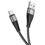 Кабель USB HOCO X57 Blessing USB - Type-C, 2.4А, 1 м, черный