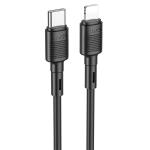 Кабель USB-C HOCO X83 Victory Type-C - Lightning, 20W, 1 м, черный