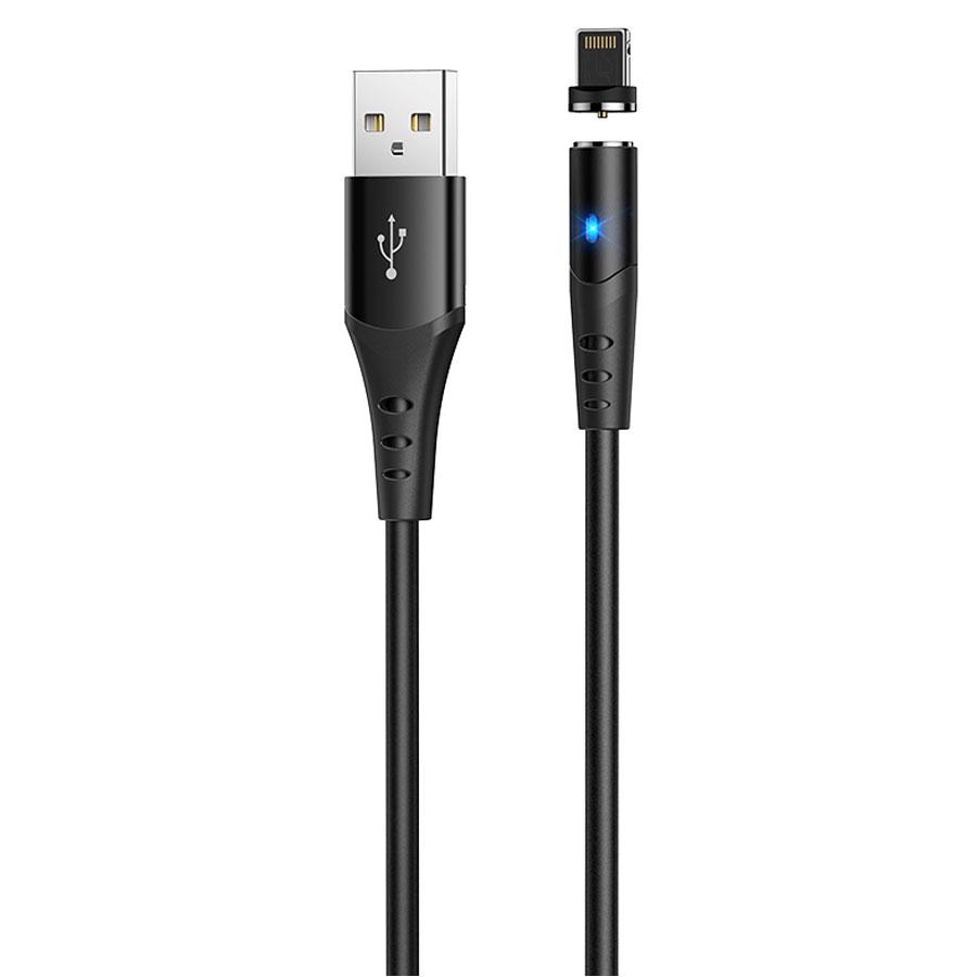 Кабель USB HOCO X60 Honorific USB - Lightning магнитный, 2А, 1 м, черный