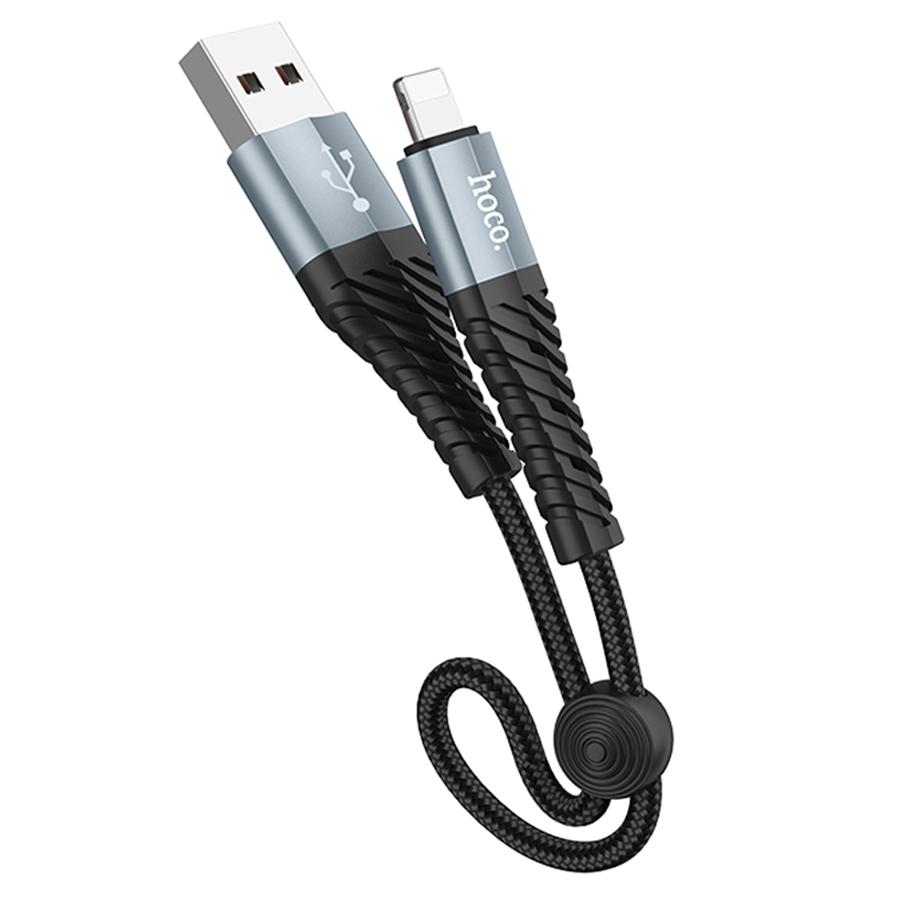 Кабель USB HOCO X38 Cool USB - Lightning, 2.4А, 25 см, черный