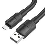 Кабель USB HOCO X84 Solid USB - MicroUSB, 2.4А, 1 м, черный