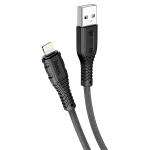 Кабель USB HOCO X67 Nano USB - Lightning, 2.4А, 1 м, черный