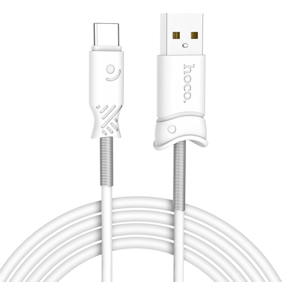 Кабель USB HOCO X24 Pisces USB - Type-C, 2.4А, 1 м, белый