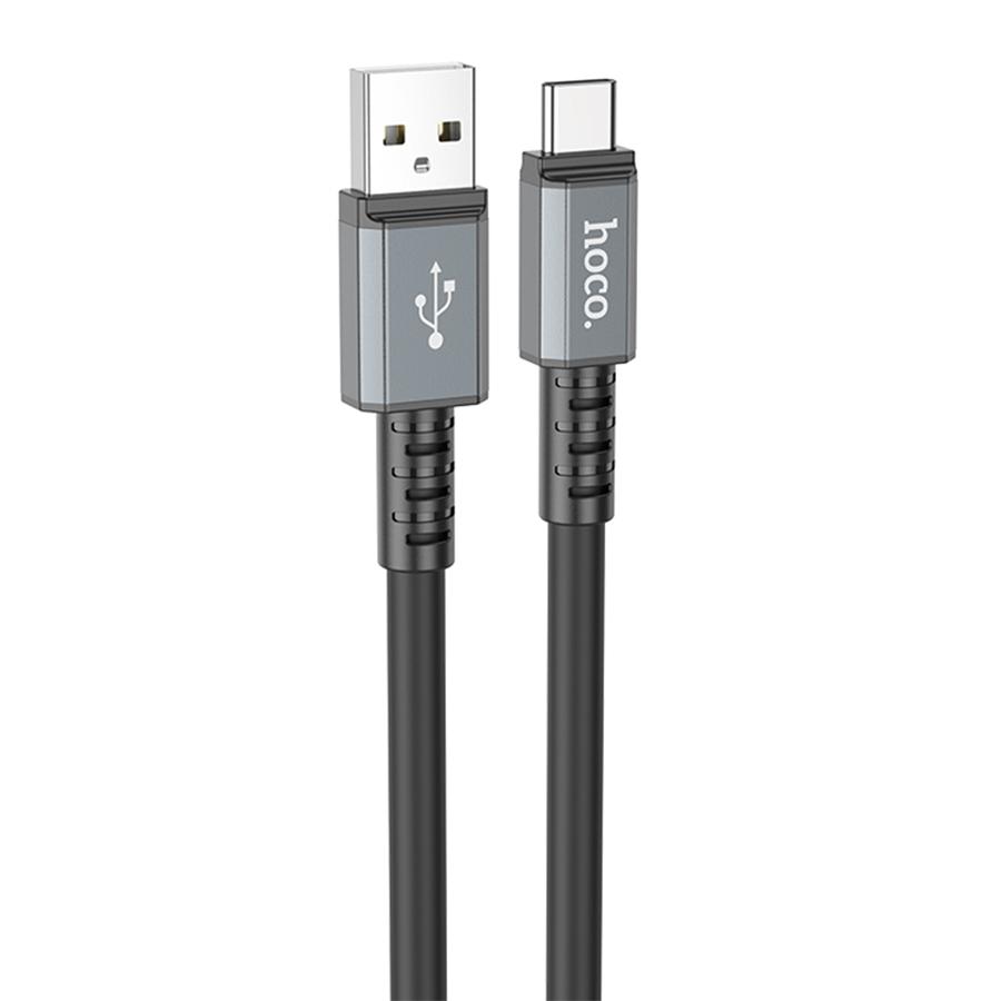 Кабель USB HOCO X85 Strength USB - Type-C, 3A, 1 м, черный