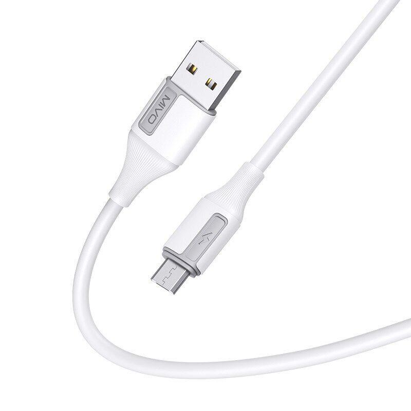 Кабель Micro USB Mivo MX-53M, силиконовый 2.4А, 1м