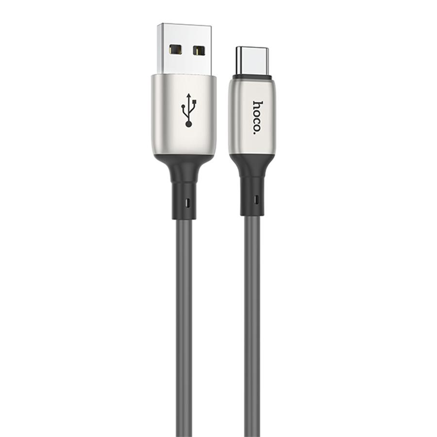 Кабель USB HOCO X66 Howdy USB - Type-C, 3A, 1 м, серый