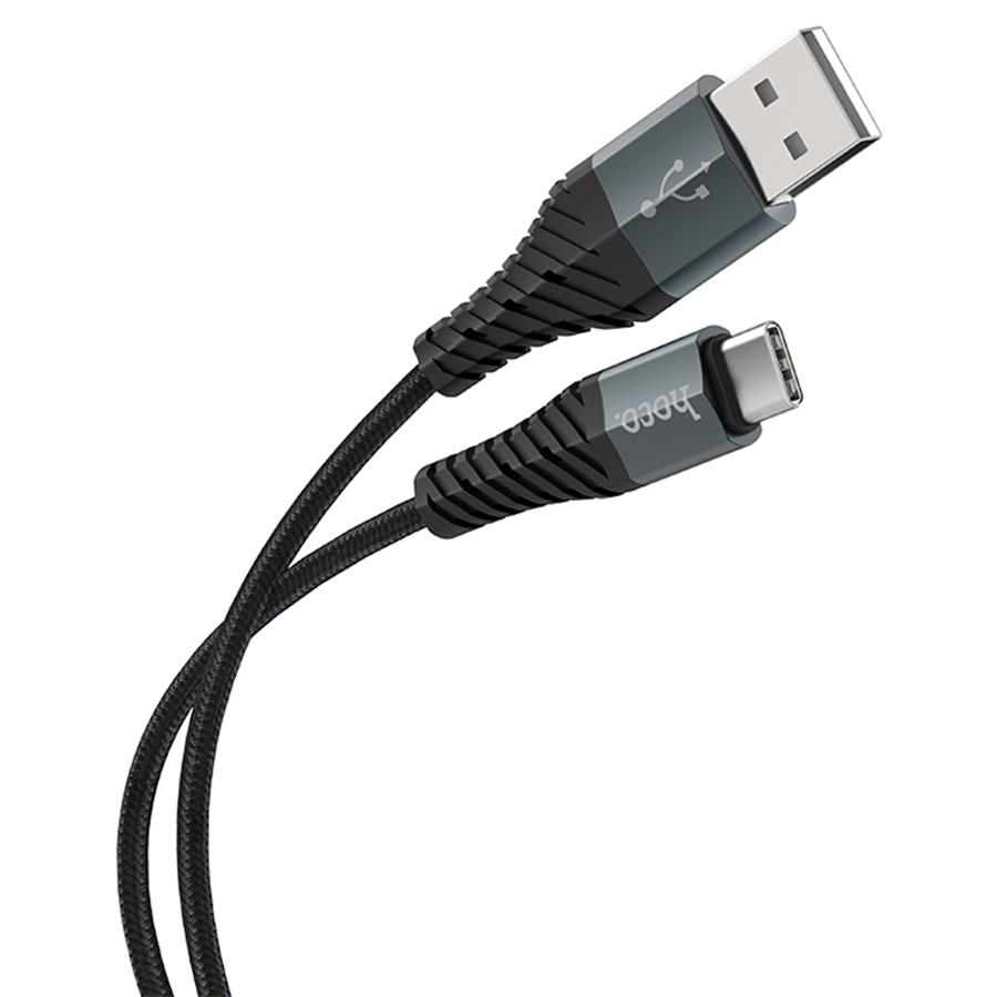 Кабель USB HOCO X38 Cool USB - Type-C, 3A, 1 м, черный