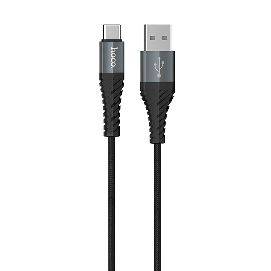 Кабель USB HOCO X38 Cool USB - Type-C, 3A, 1 м, черный