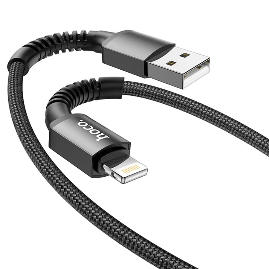 Кабель USB HOCO X71 Especial USB - Lightning, 2.4А, 1 м, черный