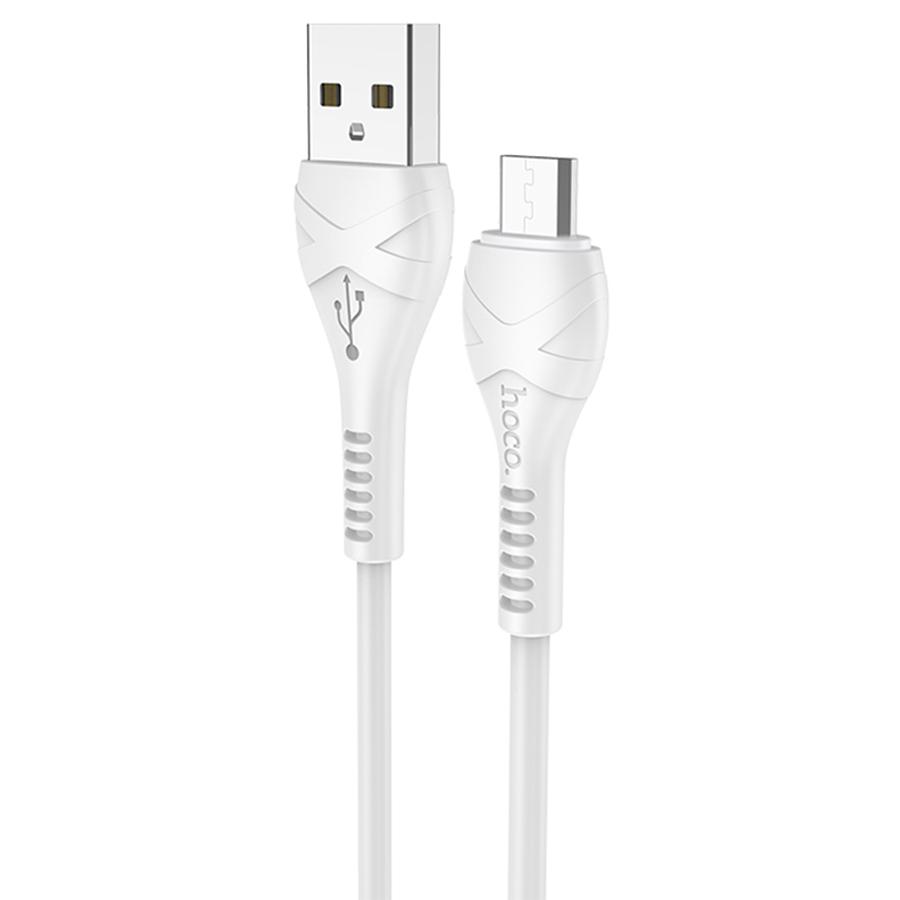 Кабель USB HOCO X37 Cool USB - MicroUSB, 2.4А, 1 м, белый