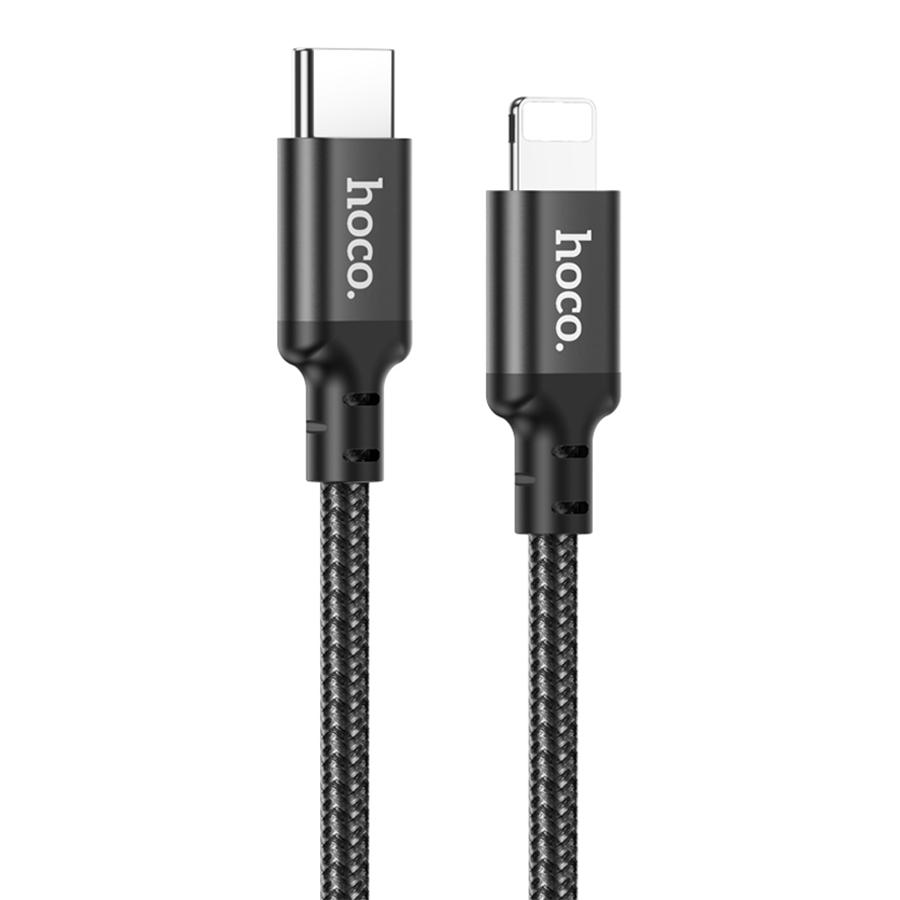 Кабель USB-C HOCO X14 Double speed Type-C - Lightning, 20W, 3 м, черный