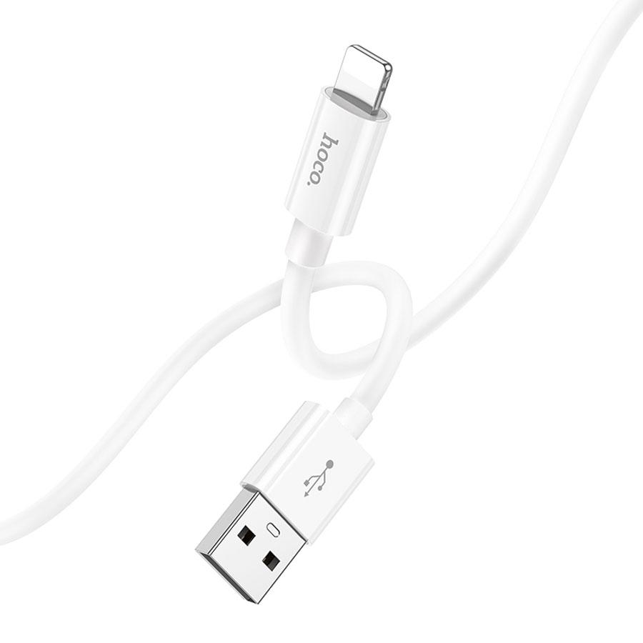 Кабель USB HOCO X87 Magic USB - Lightning, 2.4А, 1 м, белый