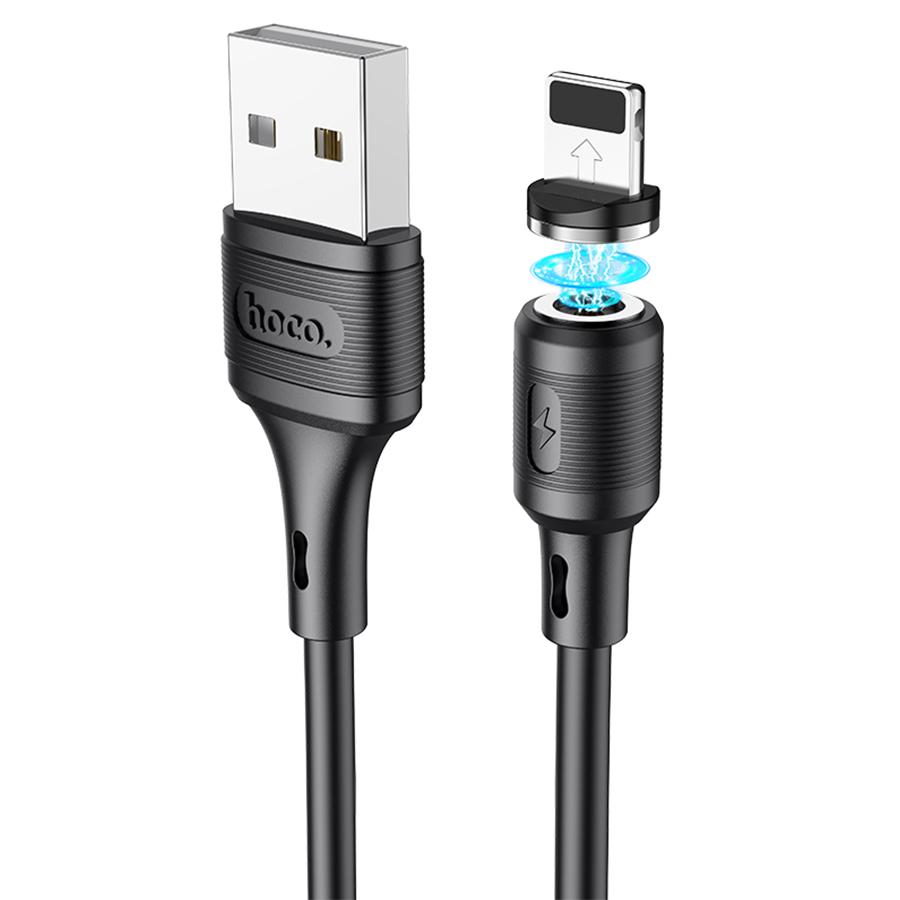 Кабель USB HOCO X52 Sereno USB - Lightning магнитный, 2А, 1 м, черный