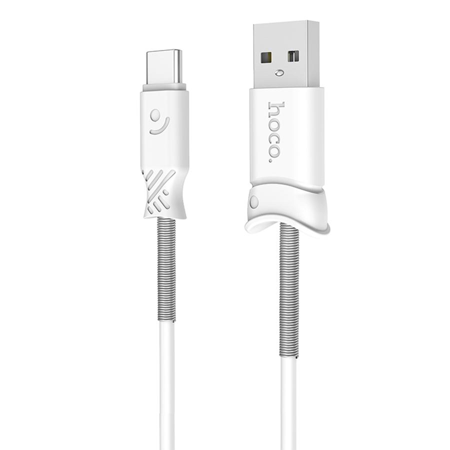 Кабель USB HOCO X24 Pisces USB - Type-C, 2.4А, 1 м, белый