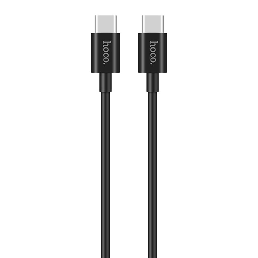 Кабель USB-C HOCO X23 Skilled Type-C - Type-C, 3A, 1 м, чёрный