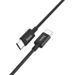 Кабель USB-C HOCO X23 Skilled Type-C - Type-C, 3A, 1 м, чёрный