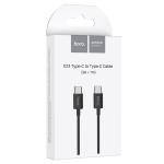 Кабель USB-C HOCO X23 Skilled Type-C - Type-C, 3A, 1 м, чёрный