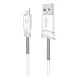 Кабель USB HOCO X24 Pisces USB - Lightning, 2.4А, 1 м, белый