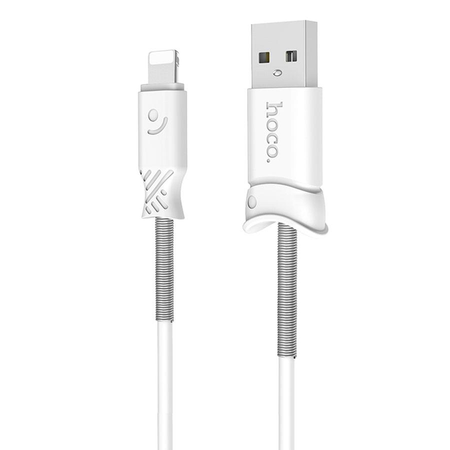 Кабель USB HOCO X24 Pisces USB - Lightning, 2.4А, 1 м, белый