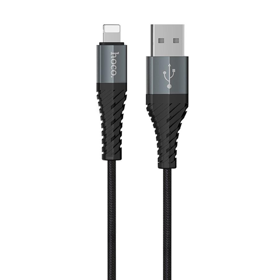 Кабель USB HOCO X38 Cool USB - Lightning, 2.4А, 1 м, черный