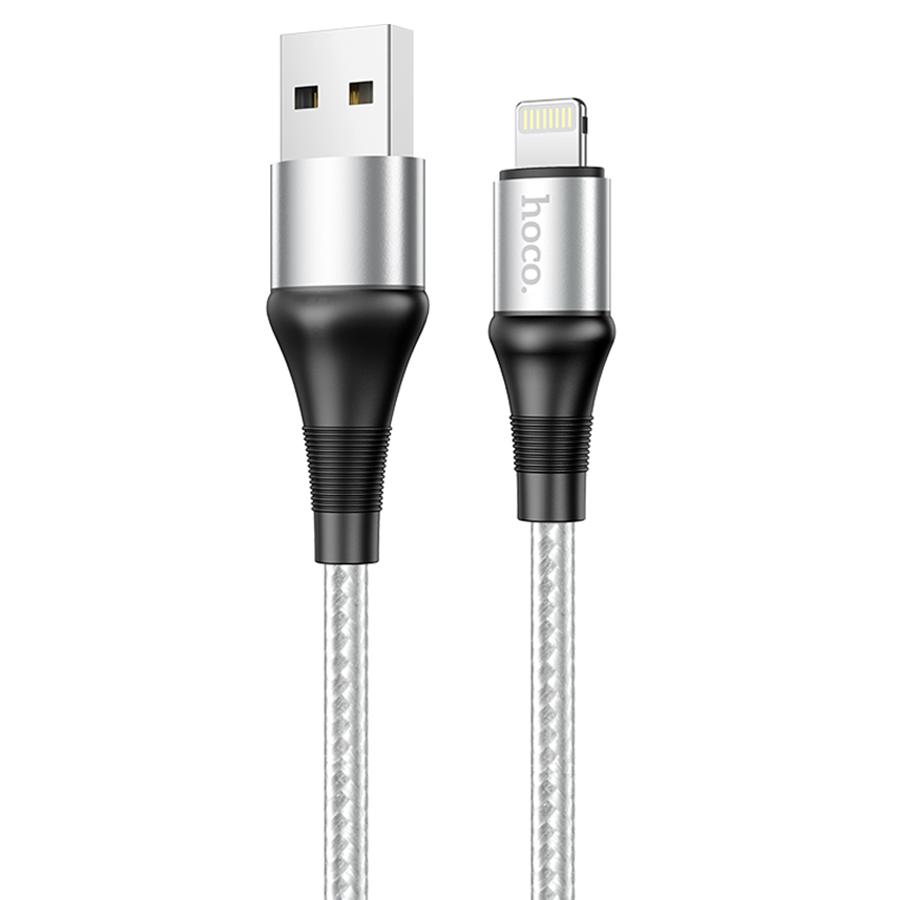 Кабель USB HOCO X50 Excellent USB - Lightning, 2.4А, 1 м, серый